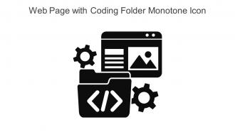 Web Page With Coding Folder Monotone Icon In Powerpoint Pptx Png And Editable Eps Format