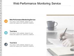 Web performance monitoring service ppt powerpoint presentation model objects cpb