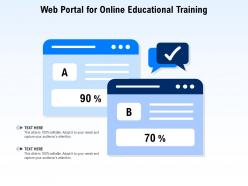 Web portal for online educational training