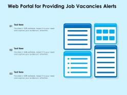 Web portal for providing job vacancies alerts