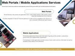 Web portals mobile applications services citizen ppt powerpoint presentation ideas file formats