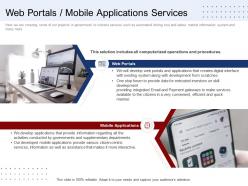 Web portals mobile applications services ppt show maker