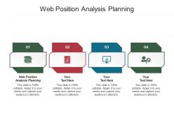 Web position analysis planning ppt powerpoint presentation gallery good cpb