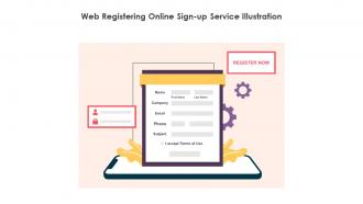 Web Registering Online Sign Up Service Illustration