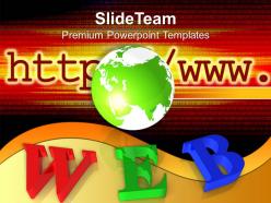 Web search image with globe powerpoint templates ppt backgrounds for slides 0213