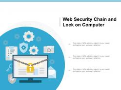Web Security Chain And Lock On Computer