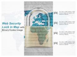 Web security lock in map with binary codes