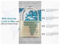 Web security lock in map with binary codes