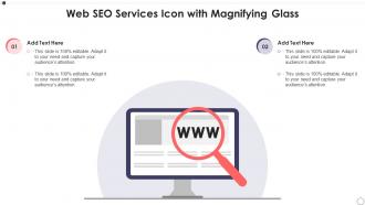 Web Seo Services Icon With Magnifying Glass