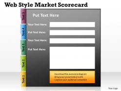 Web style market scorecard powerpoint slides presentation diagrams templates