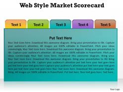 Web style market scorecard with tabs to choose quickly and fast powerpoint diagram templates graphics 712