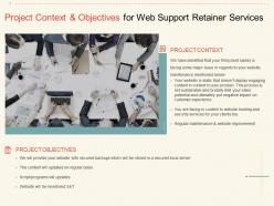 Web support retainer proposal template powerpoint presentation slides
