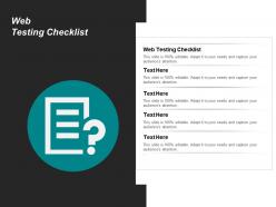 Web testing checklist ppt powerpoint presentation portfolio topics cpb