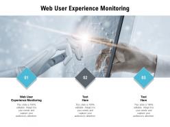 Web user experience monitoring ppt powerpoint presentation inspiration example topics cpb