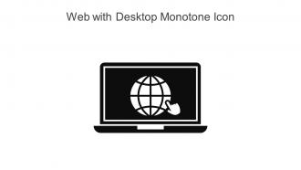 Web With Desktop Monotone Icon In Powerpoint Pptx Png And Editable Eps Format
