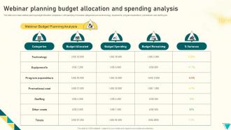 Webinar Planning Budget Allocation And Spending Analysis