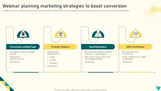 Webinar Planning Marketing Strategies To Boost Conversion