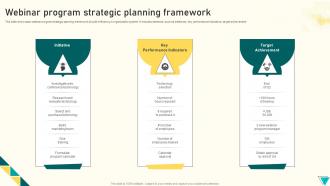 Webinar Program Strategic Planning Framework