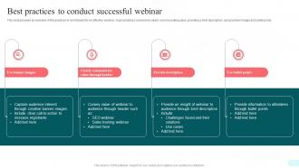 Webinars Best Practices To Conduct Successful Webinar Ppt Show Graphics Template