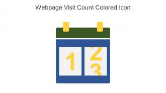 Webpage Visit Count Colored Icon in powerpoint pptx png and editable eps format