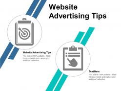 Website advertising tips ppt powerpoint presentation summary deck cpb