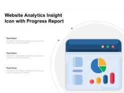 Website analytics insight icon with progress report