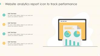 Website Analytics Report Icon To Track Performance