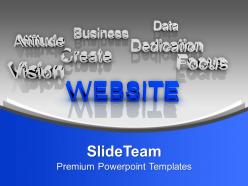Website at forefront business concept powerpoint templates ppt backgrounds for slides 0113