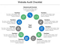 Website audit checklist ppt powerpoint presentation ideas maker cpb