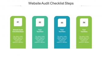 Website Audit Checklist Steps Ppt Powerpoint Presentation Model Graphic Images Cpb