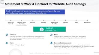 Website audit proposal template statement work and contract website audit strategy