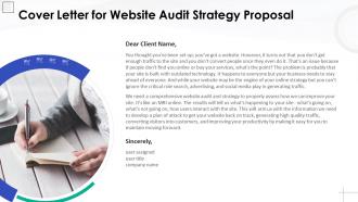 Website audit strategy proposal template cover letter for website audit strategy