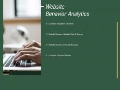 Website behavior analytics how to drive revenue with customer journey analytics ppt ideas