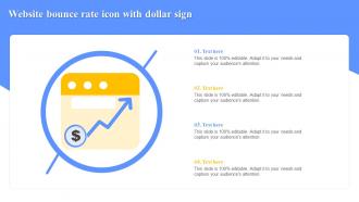 Website Bounce Rate Icon With Dollar Sign