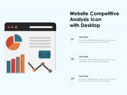 Website competitive analysis icon with desktop
