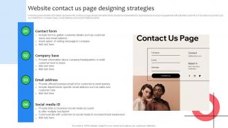 Website Contact Us Page Designing Strategies Virtual Shop Designing For Attracting Customers