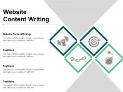Website content writing ppt powerpoint presentation show clipart images cpb