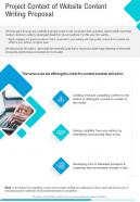 Website Content Writing Proposal Of Project Context One Pager Sample Example Document
