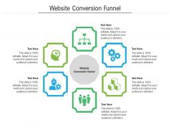Website conversion funnel ppt powerpoint presentation show inspiration cpb