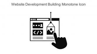 Website Development Building Monotone Icon In Powerpoint Pptx Png And Editable Eps Format