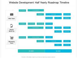 Website Development Half Yearly Roadmap Timeline