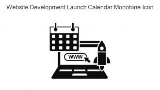 Website Development Launch Calendar Monotone Icon In Powerpoint Pptx Png And Editable Eps Format