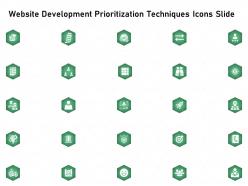 Website development prioritization techniques icons slide ppt presentation example