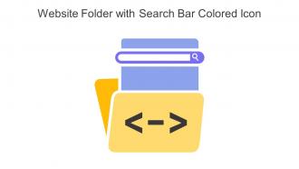 Website Folder With Search Bar Colored Icon In Powerpoint Pptx Png And Editable Eps Format