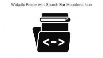 Website Folder With Search Bar Monotone Icon In Powerpoint Pptx Png And Editable Eps Format
