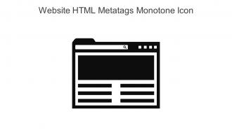 Website HTML Metatags Monotone Icon In Powerpoint Pptx Png And Editable Eps Format