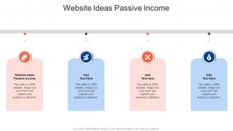 Website Ideas Passive Income In Powerpoint And Google Slides Cpb