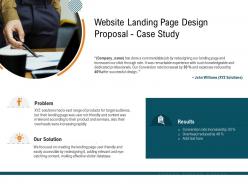 Website landing page design proposal case study ppt powerpoint presentation outline graphic tips