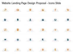 Website landing page design proposal icons slide ppt powerpoint presentation visual aids professional
