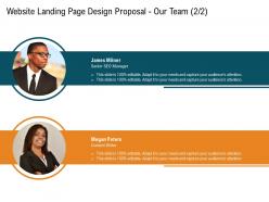 Website landing page design proposal our team m3403 ppt powerpoint presentation model slides